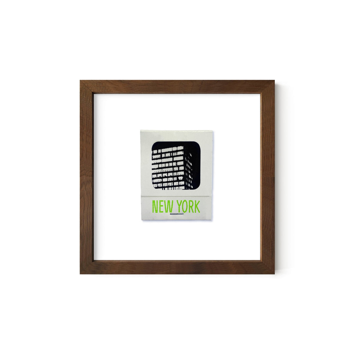 New York Vintage Matchbook Art Print – Green