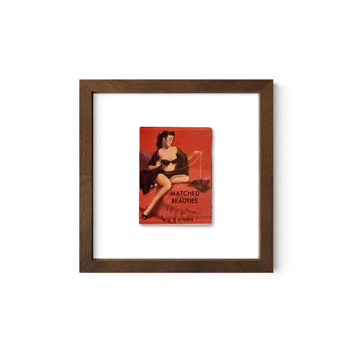 Matched Beauties Vintage Pin-Up Matchbook Art Print – Front Only