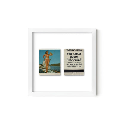 Sail Away Vintage Pin-Up Matchbook Art Print – Front & Back