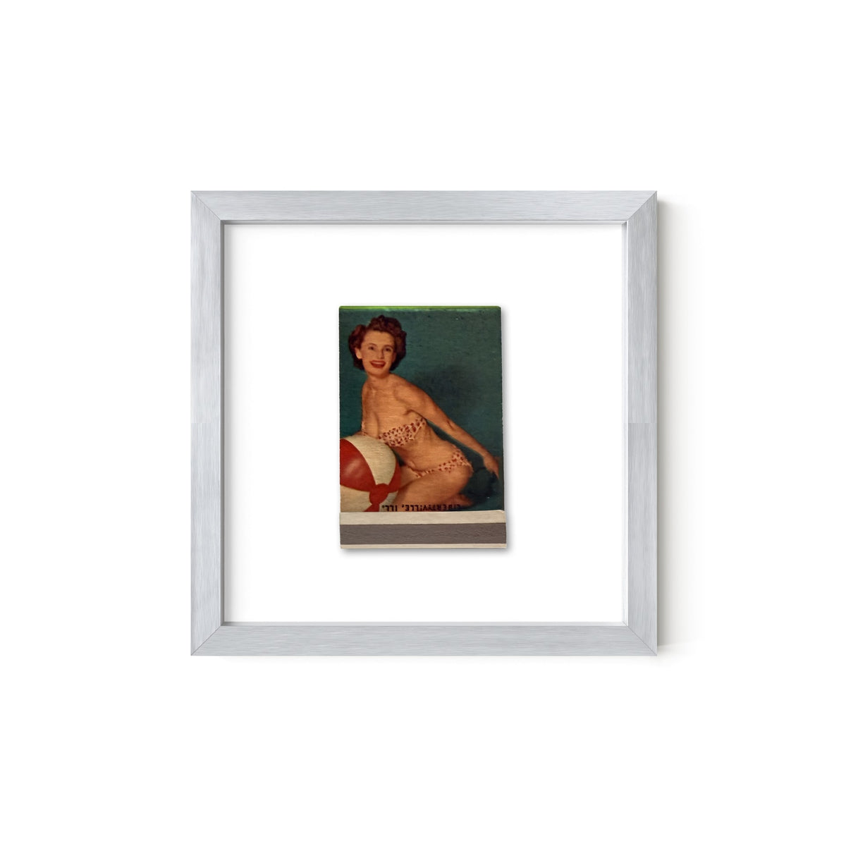 Beach Ball Beauty Vintage Pin-Up Matchbook Art Print – Front Only