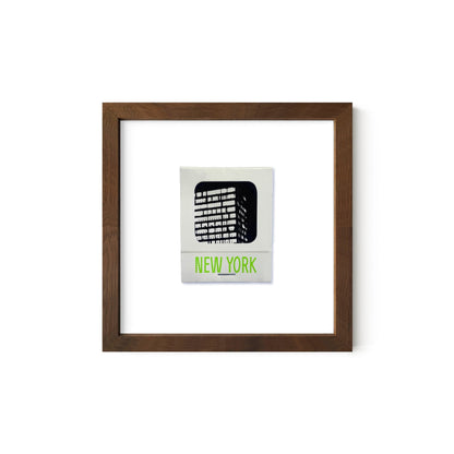 New York Vintage Matchbook Art Print – Green