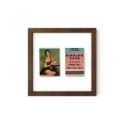 Party Line Vintage Pin-Up Matchbook Art Print – Front & Back