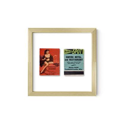 Matched Beauties Vintage Pin-Up Matchbook Art Print – Front & Back