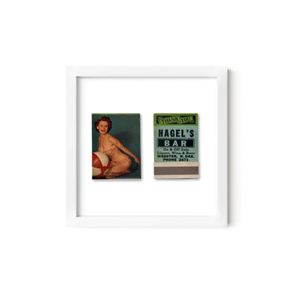 Beach Ball Beauty Vintage Pin-Up Matchbook Art Print – Front & Back