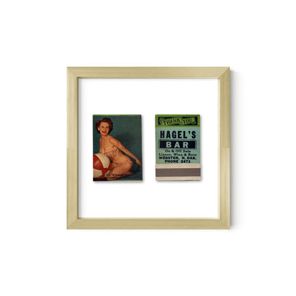 Beach Ball Beauty Vintage Pin-Up Matchbook Art Print – Front & Back