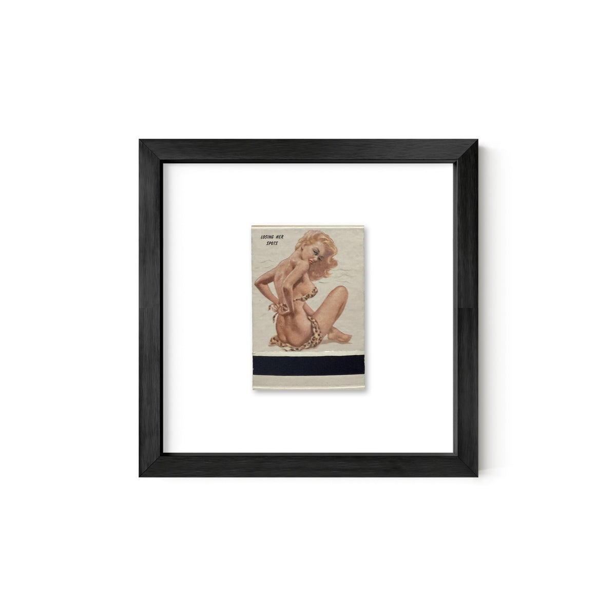 Losing Her Spots Vintage Pin-Up Matchbook Art Print – Front Only