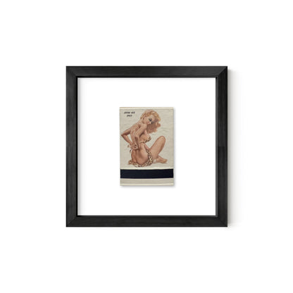 Losing Her Spots Vintage Pin-Up Matchbook Art Print – Front Only