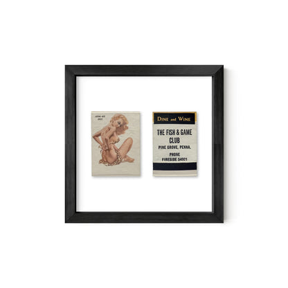 Losing Her Spots Vintage Pin-Up Matchbook Art Print – Front & Back