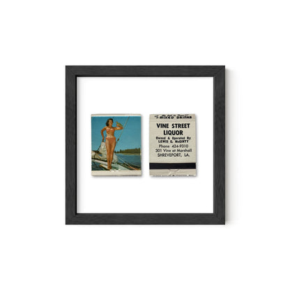 Sail Away Vintage Pin-Up Matchbook Art Print – Front & Back