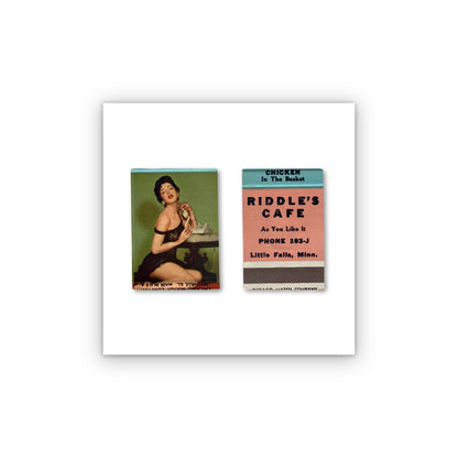 Party Line matchbook print, unframed