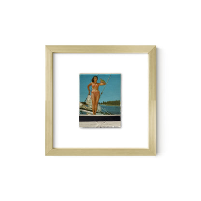 Sail Away Vintage Pin-Up Matchbook Art Print – Front Only