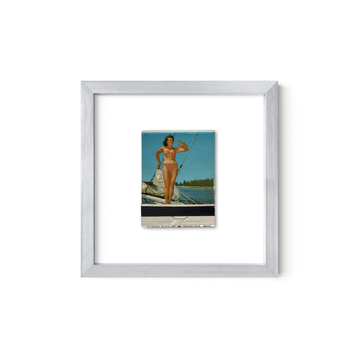 Sail Away Vintage Pin-Up Matchbook Art Print – Front Only