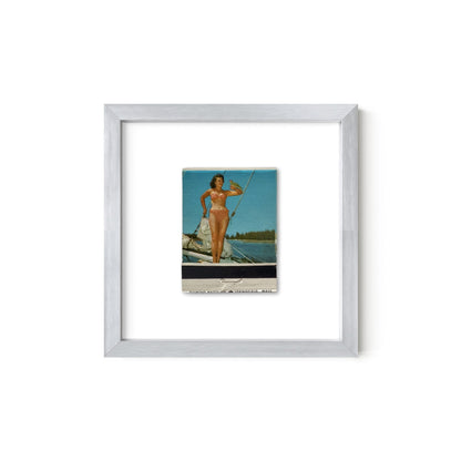 Sail Away Vintage Pin-Up Matchbook Art Print – Front Only