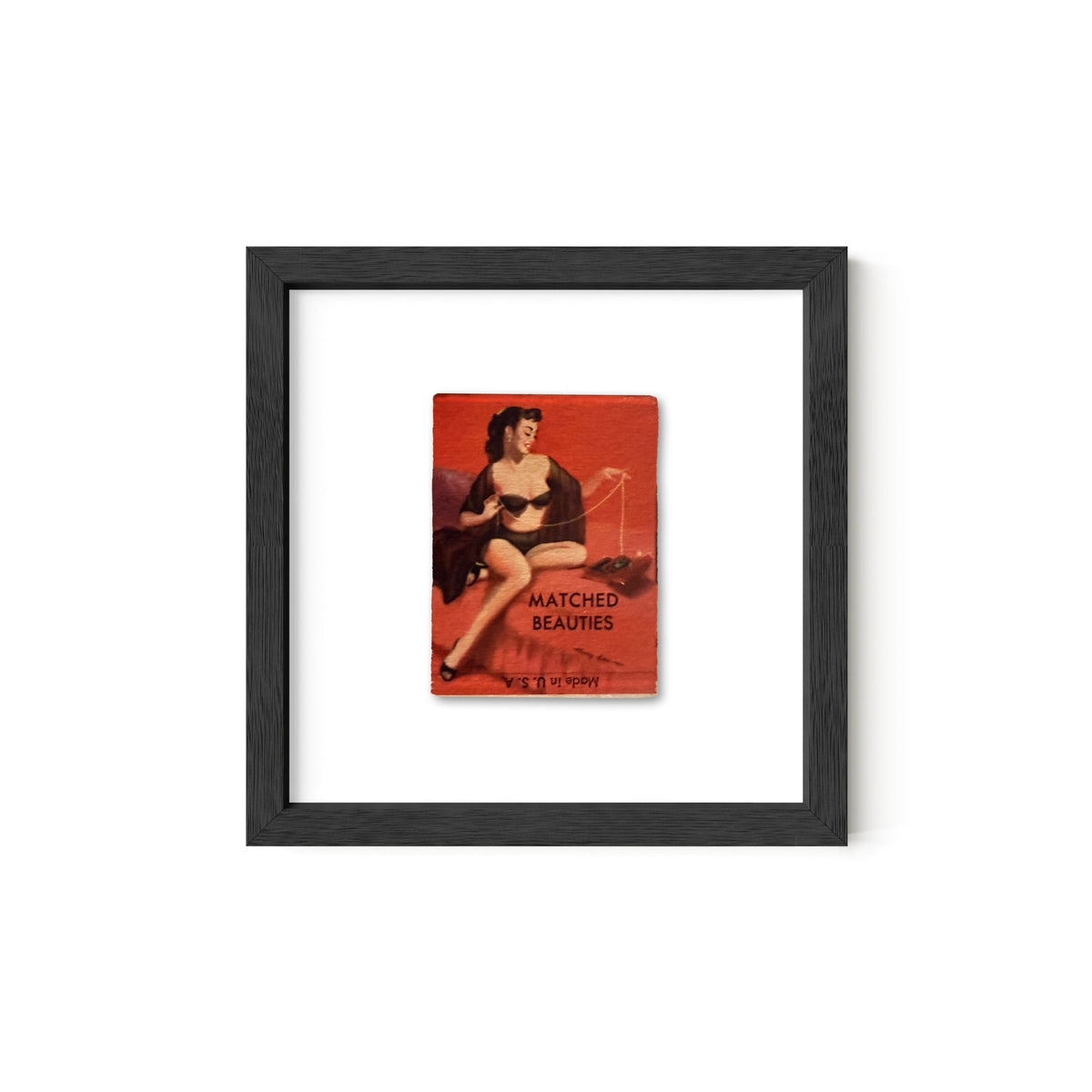 Matched Beauties Vintage Pin-Up Matchbook Art Print – Front Only