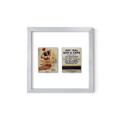 A Baton Beauty Vintage Pin-Up Matchbook Art Print – Front & Back