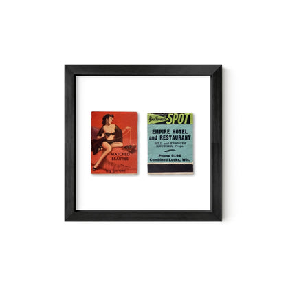 Matched Beauties Vintage Pin-Up Matchbook Art Print – Front & Back