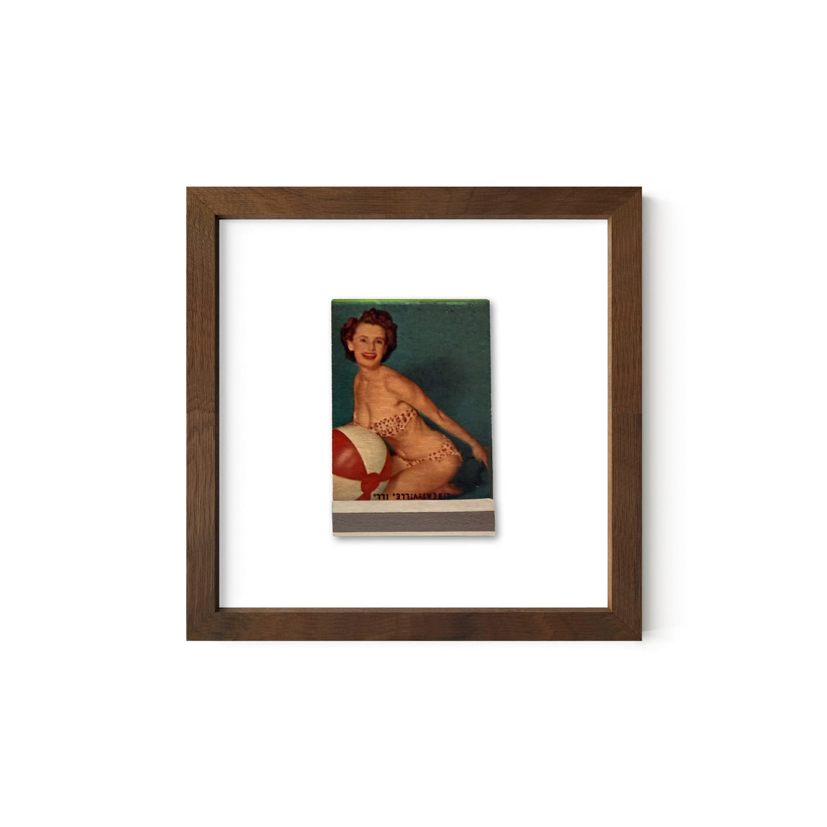 Beach Ball Beauty Vintage Pin-Up Matchbook Art Print – Front Only
