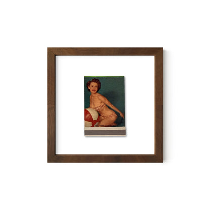 Beach Ball Beauty Vintage Pin-Up Matchbook Art Print – Front Only