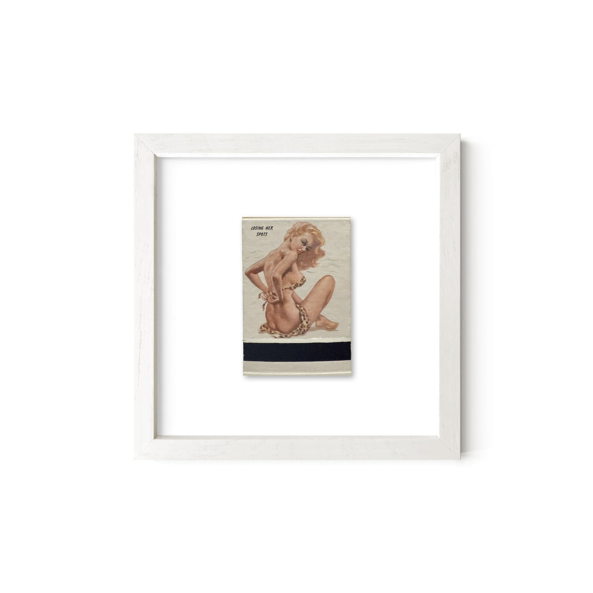 Losing Her Spots Vintage Pin-Up Matchbook Art Print – Front Only