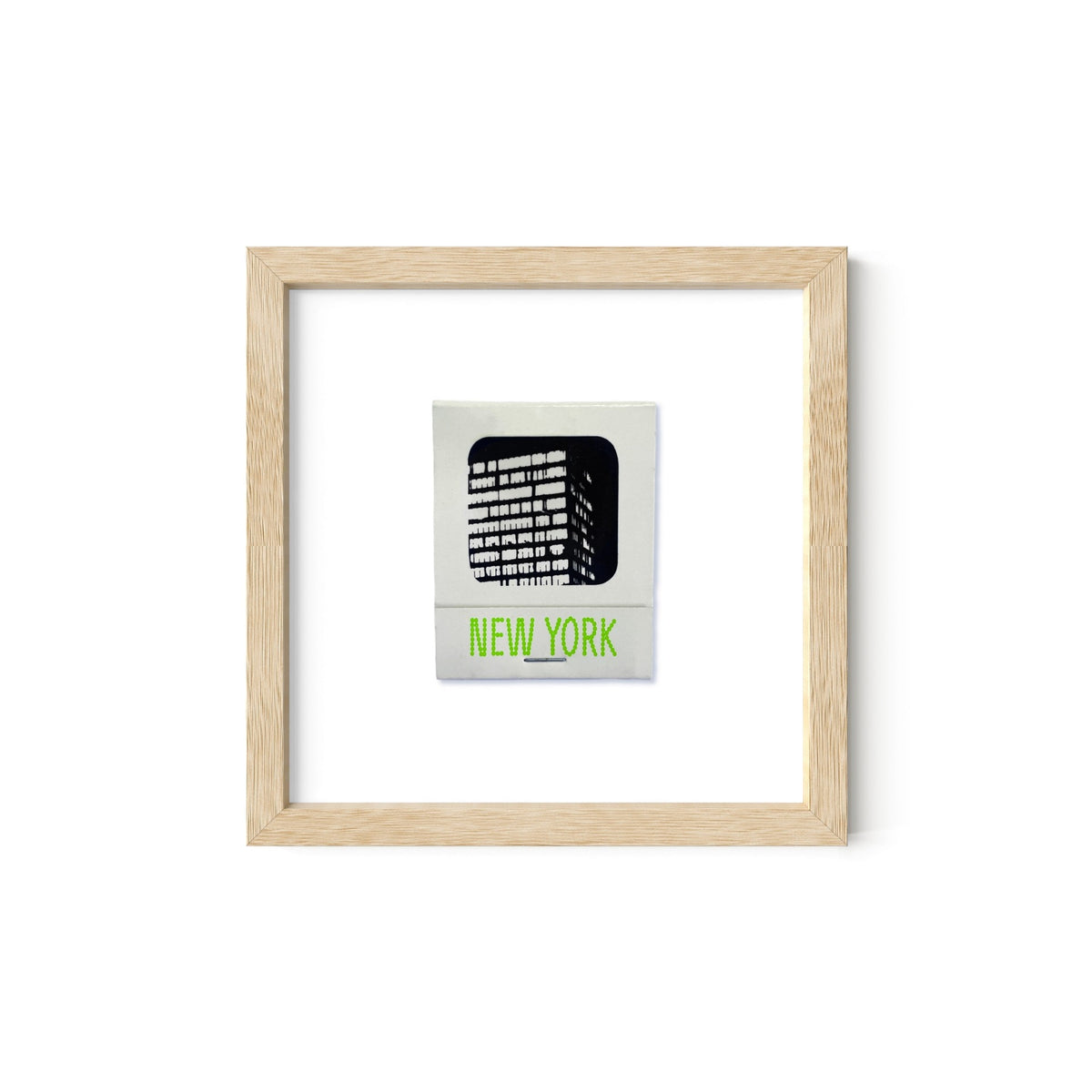 New York Vintage Matchbook Art Print – Green