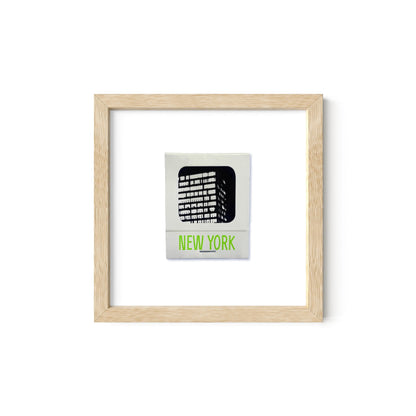 New York Vintage Matchbook Art Print – Green