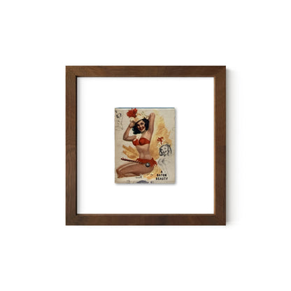 A Baton Beauty Vintage Pin-Up Matchbook Art Print – Front Only