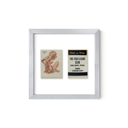 Losing Her Spots Vintage Pin-Up Matchbook Art Print – Front & Back