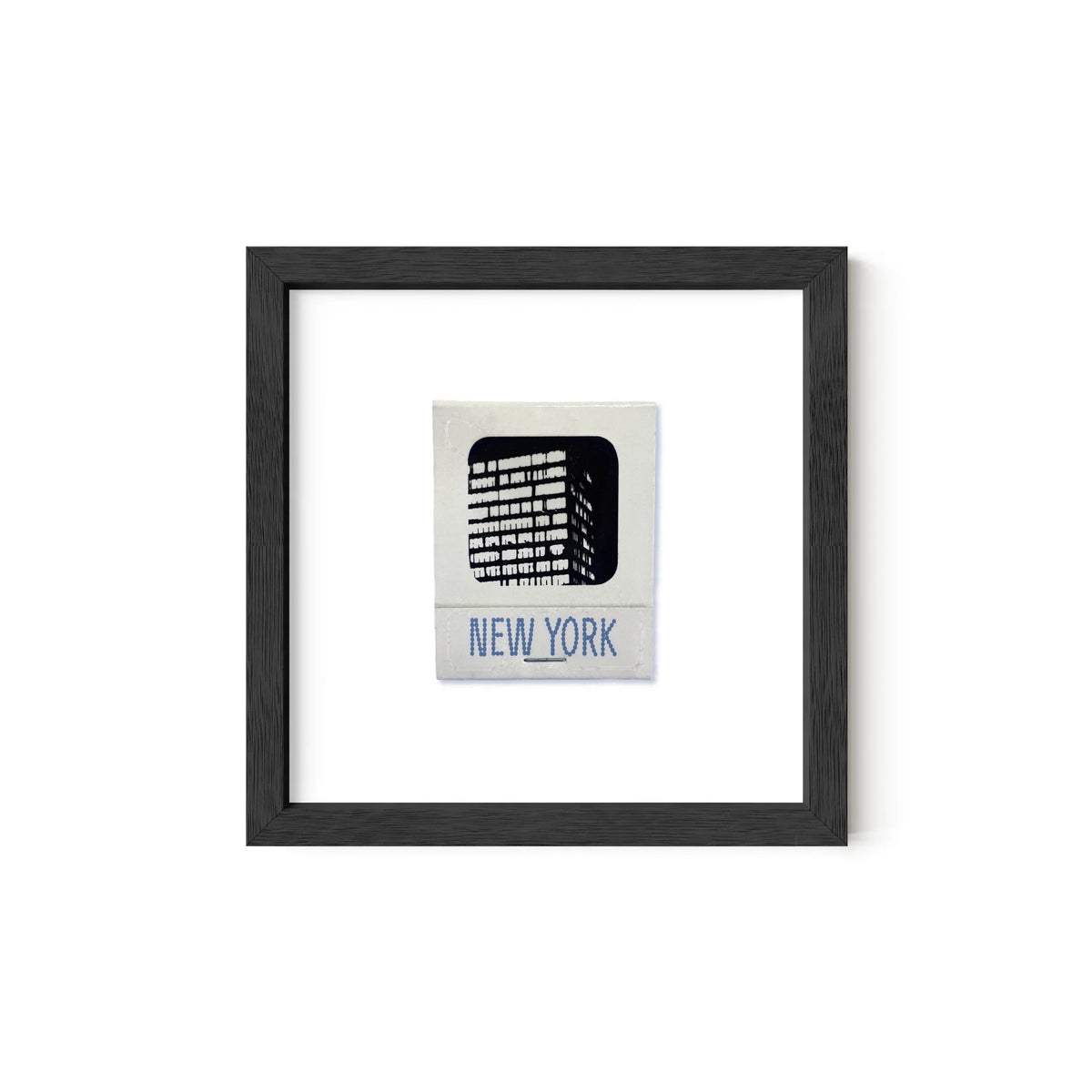 New York matchbook print, Black Oak frame