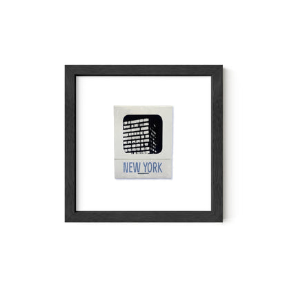 New York matchbook print, Black Oak frame