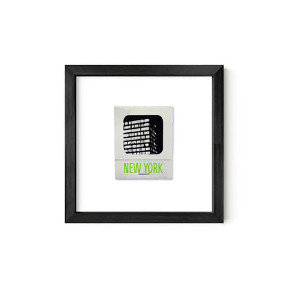 New York Vintage Matchbook Art Print – Green