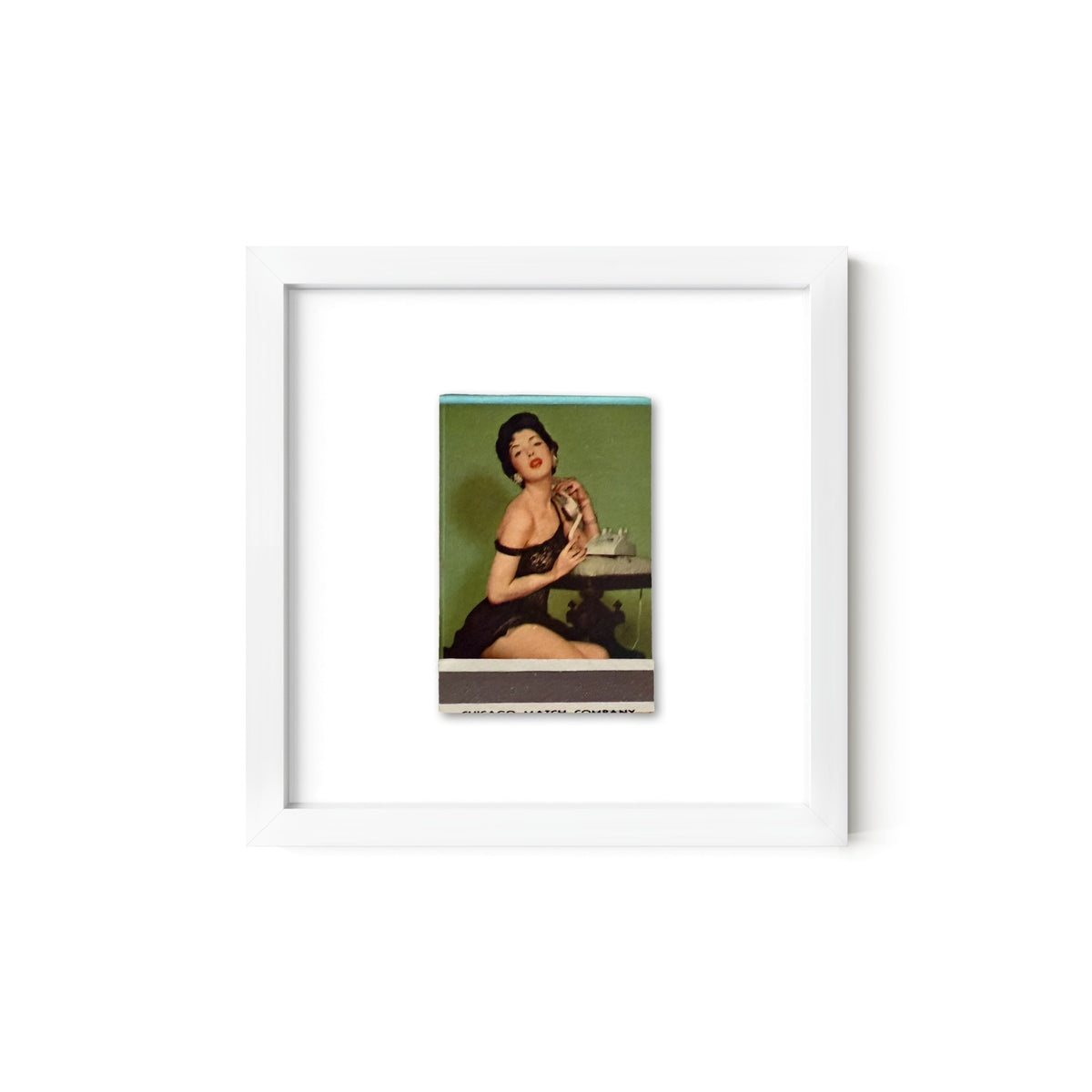 Party Line Vintage Pin-Up Matchbook Art Print – Front Only