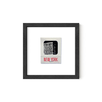 New York Vintage Matchbook Art Print – Red