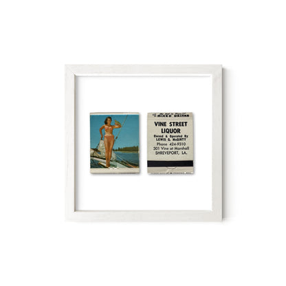 Sail Away Vintage Pin-Up Matchbook Art Print – Front & Back
