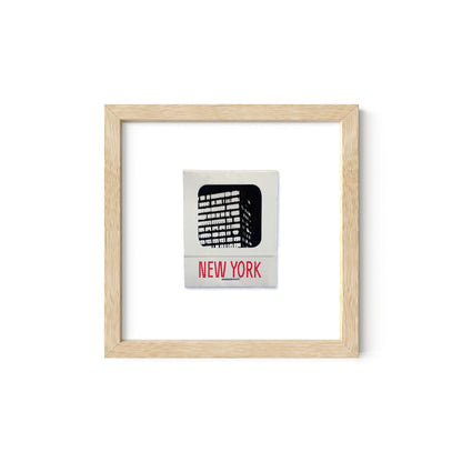 New York Vintage Matchbook Art Print – Red