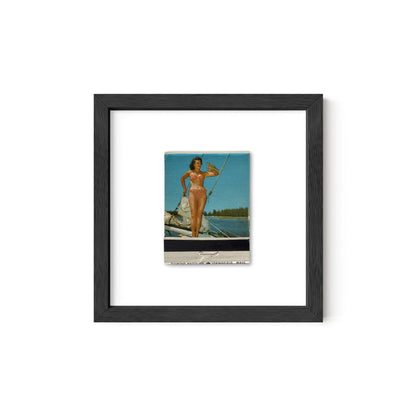 Sail Away Vintage Pin-Up Matchbook Art Print – Front Only