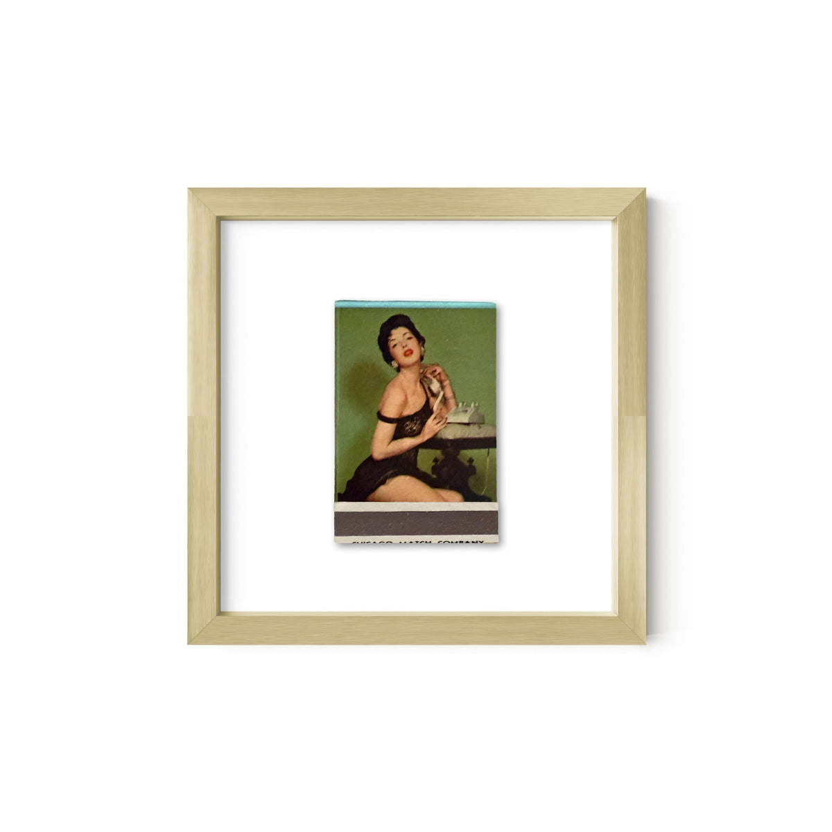 Party Line Vintage Pin-Up Matchbook Art Print – Front Only