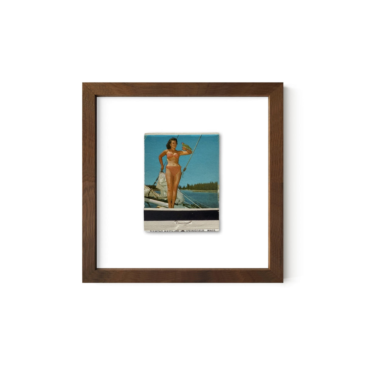 Sail Away Vintage Pin-Up Matchbook Art Print – Front Only