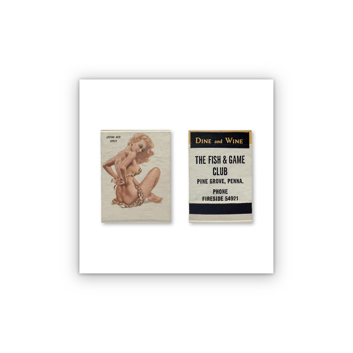 Losing Her Spots matchbook print, unframed