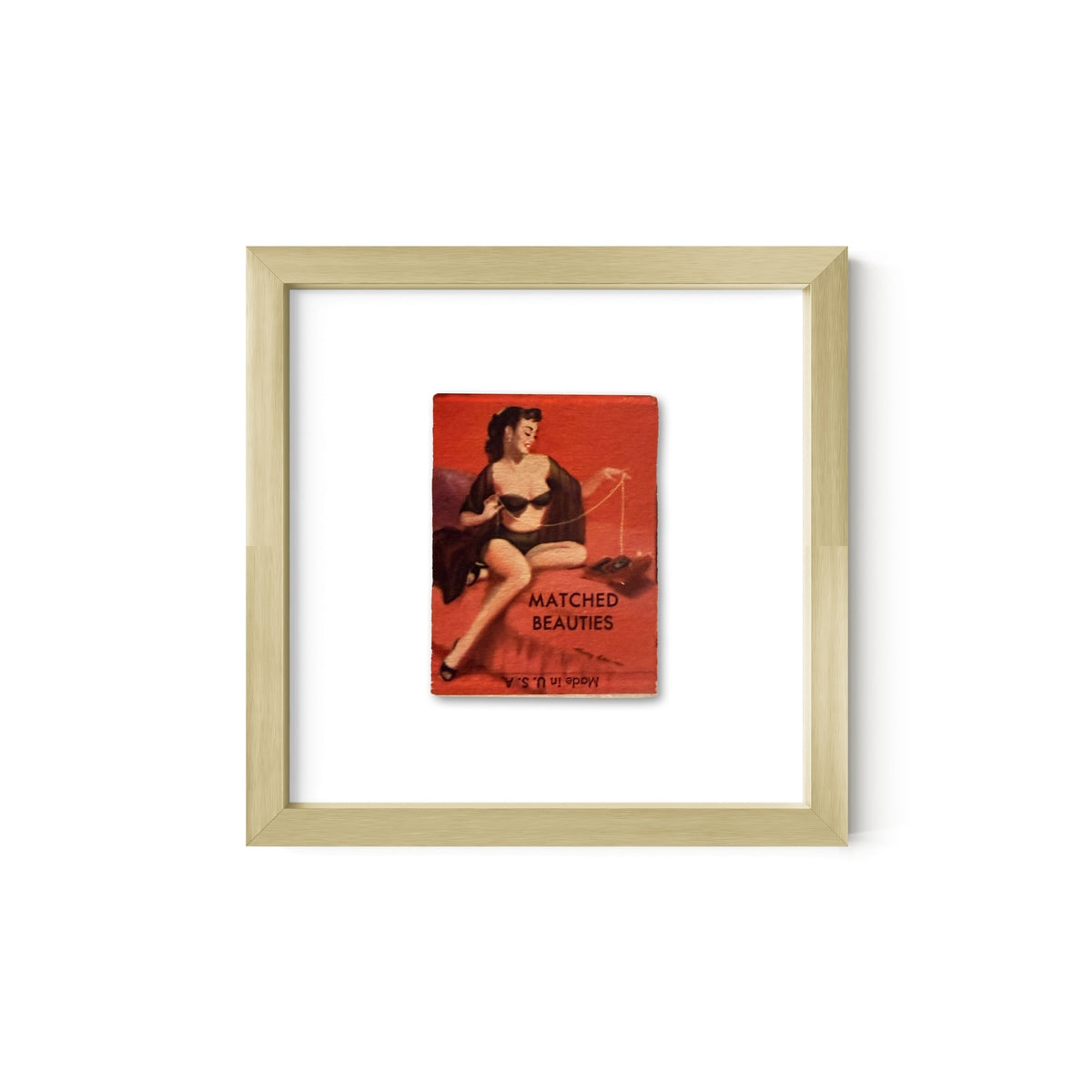 Matched Beauties Vintage Pin-Up Matchbook Art Print – Front Only