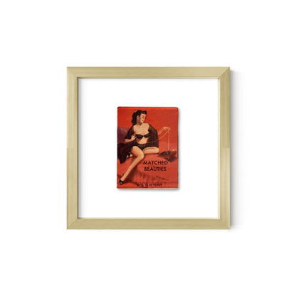 Matched Beauties Vintage Pin-Up Matchbook Art Print – Front Only