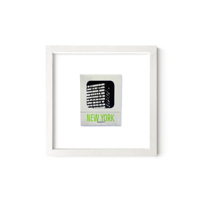New York Vintage Matchbook Art Print – Green
