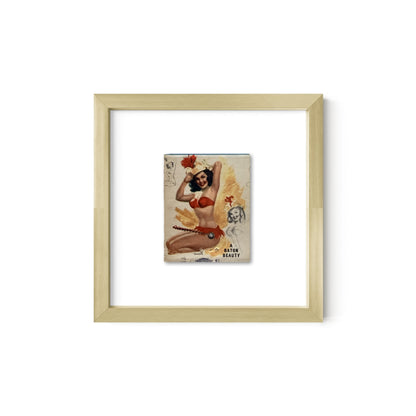 A Baton Beauty Vintage Pin-Up Matchbook Art Print – Front Only