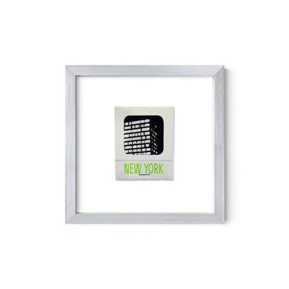 New York Vintage Matchbook Art Print – Green