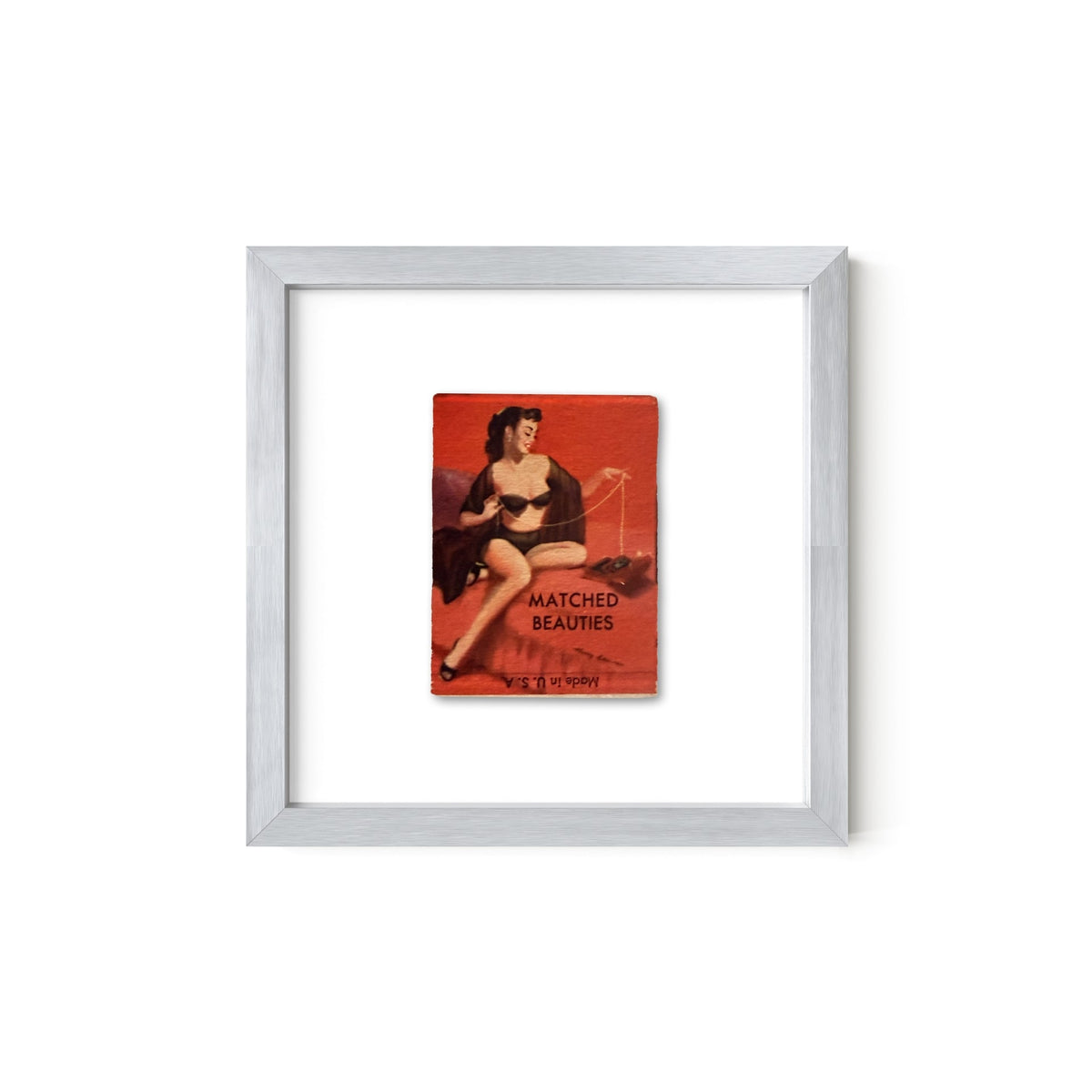 Matched Beauties Vintage Pin-Up Matchbook Art Print – Front Only