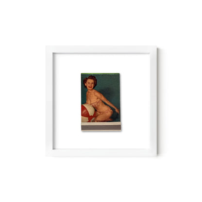Beach Ball Beauty Vintage Pin-Up Matchbook Art Print – Front Only