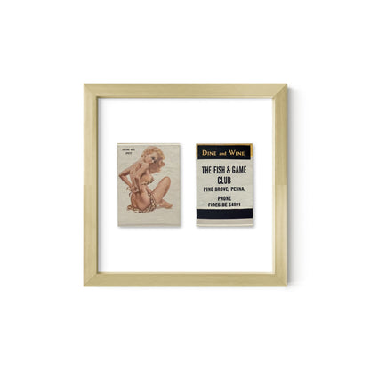 Losing Her Spots Vintage Pin-Up Matchbook Art Print – Front & Back