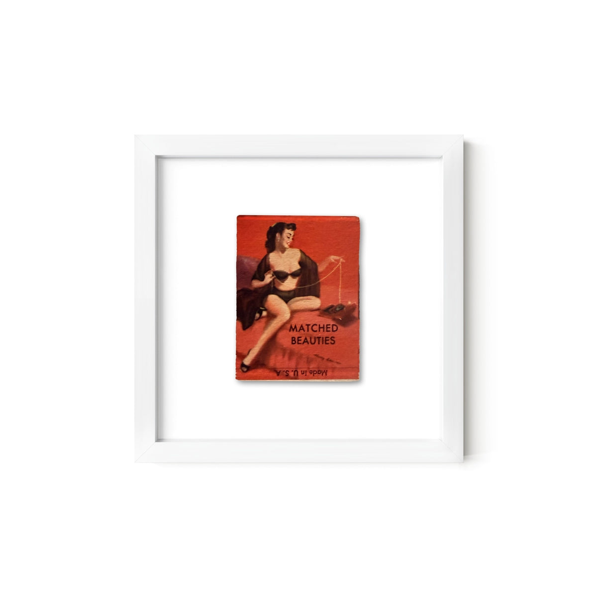 Matched Beauties Vintage Pin-Up Matchbook Art Print – Front Only