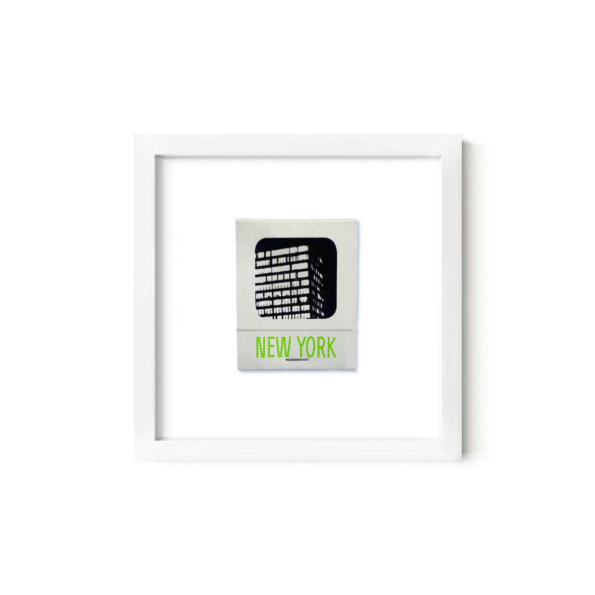 New York Vintage Matchbook Art Print – Green