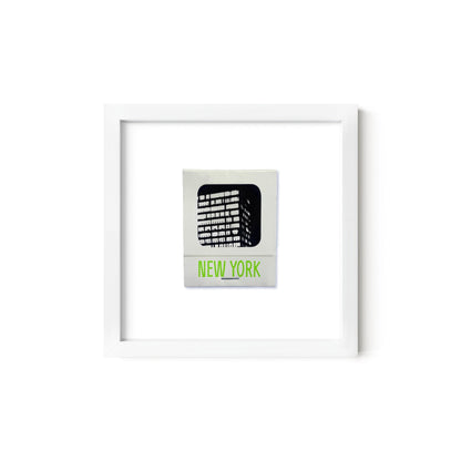 New York Vintage Matchbook Art Print – Green