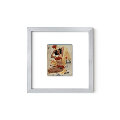 A Baton Beauty Vintage Pin-Up Matchbook Art Print – Front Only